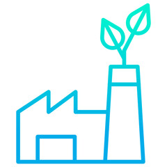 Poster - Outline gradient Eco Factory icon