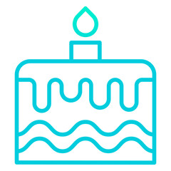 Poster - Outline gradient Cake icon