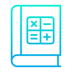 Sticker - Outline gradient Maths Book icon