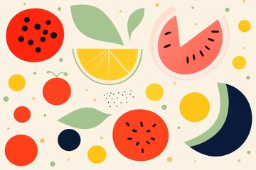 Canvas Print - A collection of various fresh fruits placed on a table. Suitable for use in healthy eating, nutrition, or food-related designs.