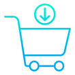 © kiran Shastry - Outline gradient Download cart icon