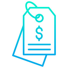 Poster - Outline gradient Dollar Label icon