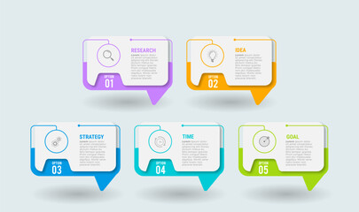 Wall Mural - Business infographic template design icons 4 options or steps