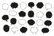 © Helios - Ensemble de vecteur d'élément bulle de dialogue, étoile. émotion,créatif,fleur,étoile,accident,vasculaire,cérébral,pointer,simple,planche,bannière,concept,carte,encres,noir,marque,symbole,gribouillag