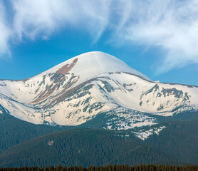 Wall Mural - morning spring carpathian mountains