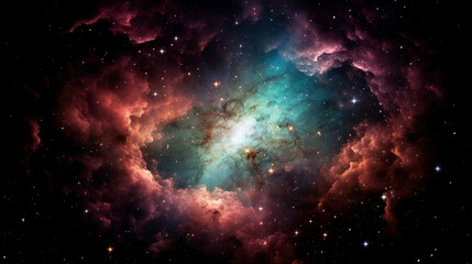 Wall Mural - space galaxy background with stars and nebula