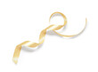 © Pixel-Shot - Golden satin ribbon isolated on white background