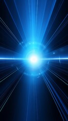 Wall Mural - an abstract blue background with light waves and shapes. generative ai.