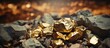Investing in gold using futures contracts and derivatives to diversify risk represented by gold ore on US dollar