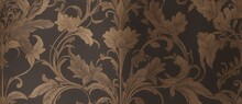 Elegant Victorian Era Wallpaper With Bronze Patterns From Generative AI