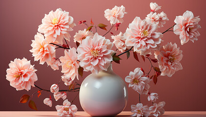 Wall Mural - Freshness of nature beauty in a bouquet of blossoms generated by AI