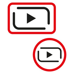 Poster - play video button icon. vector illustration. eps 10.