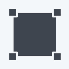Poster - Icon Draw Square. related to Graphic Design Tools symbol. glyph style. simple design editable. simple illustration. simple vector icons