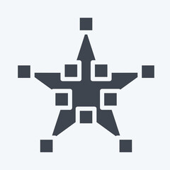 Poster - Icon Draw Star. related to Graphic Design Tools symbol. glyph style. simple design editable. simple illustration. simple vector icons