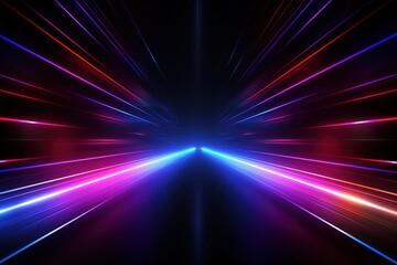 Wall Mural - digital energy flow: neon line wave for date connection wallpaper background