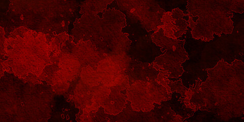 Wall Mural - Red wall grunge texture hand painted watercolor colorfull texture background. red splatter and black watercolor background abstract texture with color splash design.	
