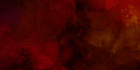 Wall Mural - Red wall grunge texture hand painted watercolor colorfull texture background. red splatter and black watercolor background abstract texture with color splash design.	
