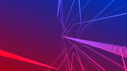 Poster - Abstract red blue colors with lines pattern texture business background.