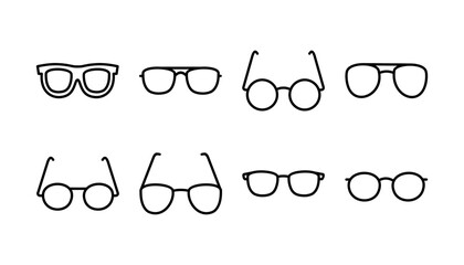 Wall Mural - Glasses icon vector. eye glasses icon. sunglasses