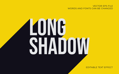 editable long shadow eps vector text effect. this design utilizes long shadow techniques to create a