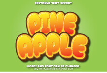 Pineapple Editable Text Effect Cartoon Style