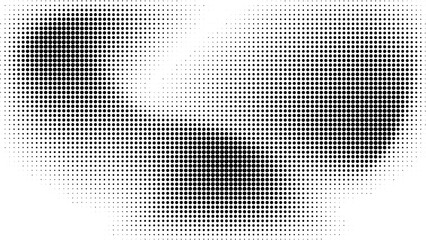 Poster - Grunge Halftone Texture. Halftone dot pattern background texture overlay grunge distress linear vector. Grunge halftone background with dots.	