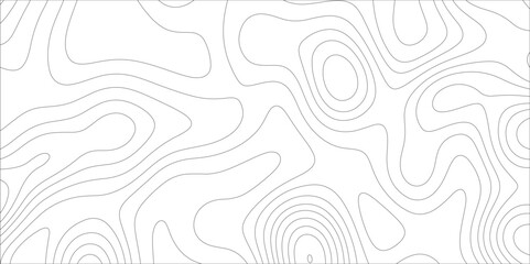 Fototapete - Ocean topographic line map with curvy wave isolines vector illustration. Abstract topographic contours map background, Vector contour topographic map. Cartography texture abstract banner use..