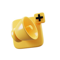 Poster - Social media volume button icon on 3d rendering. Multimedia user interface icon concept