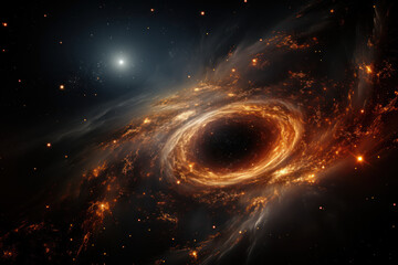 Aufkleber - An illustration of a quantum black hole, representing the mysterious nature of quantum gravity. Generative Ai.