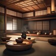 A traditional Japanese tea ceremony with a ceremonial tea set and matcha2