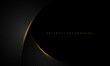 Abstract gold light curve on grey metallic with black blank space design modern luxury futuristic creative background vector