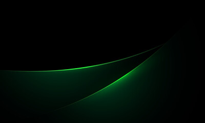 Fototapete - Abstract green curve on grey metallic with black blank space design modern luxury futuristic creative background vector