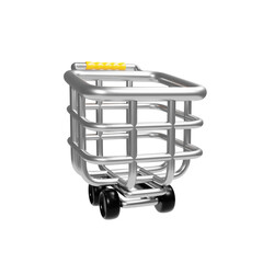 Fototapete - Online shop marketing promotion icon concept. 3d rendering cart icon