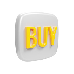 Fototapete - 3d rendering buy button icon. Online shop marketing icon concept