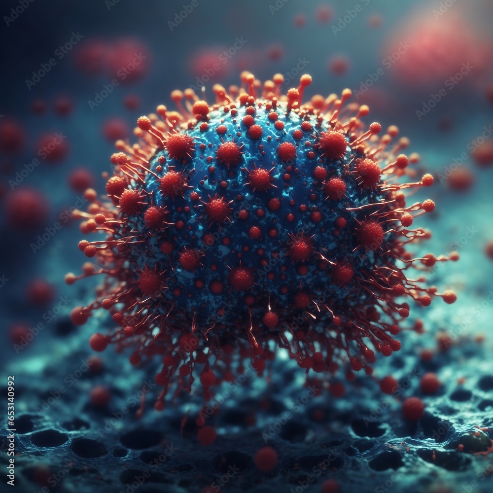Virus Visual Nipah Virus: Realistic Visual Representation Stock Illustration | Adobe ...
