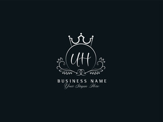 Typography Uh Business Logo, Minimal Uh hu Fashion Logo Letter Design