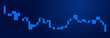 © Neelrong - Trading of stock Chart blue technology Background template. trade Chart of forex, cryptocurrency, stock market and Binary option with Candles and indicators. Exchange buy sell in financial market.