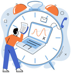 Fototapete - Business strategy planning, project management. Distribution of tasks. Business working process, time management and teamwork. Start up plan process. Data analysis and analytic. People in workflow