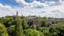 The Adolf's Bridge, The Largest Stone Arch Bridge In The World In Luxembourg City, The Bridge Is Named After Duke Adolf Of Luxembourg