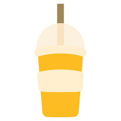 Poster - drink cup with straw disposable