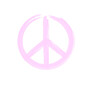 © This is Art - Peace Logo Symbol - Ölfarbe lila hell