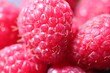 Leinwandbild Motiv Tasty fresh ripe raspberries as background, macro view