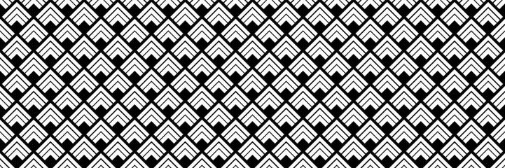 Poster - horizontal black chevron design for pattern and background.