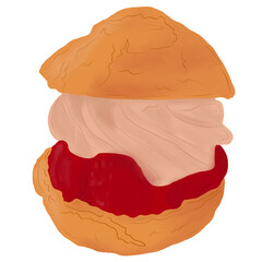 Wall Mural - Chocolate raspberry choux cream