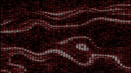 Poster - Shimmering pixel background of stripes with spots. Motion. Colorful shimmering spots and lines move in pixel image. Noise and pixel stripes with amoving spotty imag