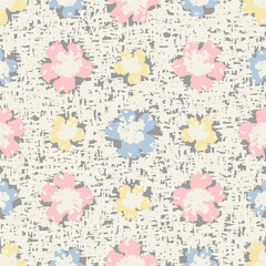 Leinwandbilder - Seamless abstract pattern with floral ornament

