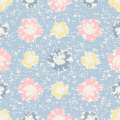 Leinwandbilder - Seamless abstract pattern with floral ornament
