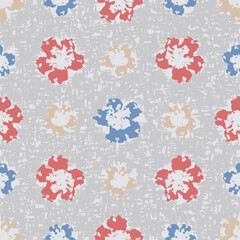 Leinwandbilder - Seamless abstract pattern with floral ornament
