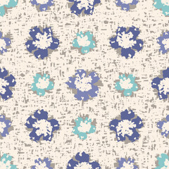 Leinwandbilder - Seamless abstract pattern with floral ornament
