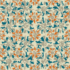 Leinwandbilder - Seamless abstract pattern with floral ornament
